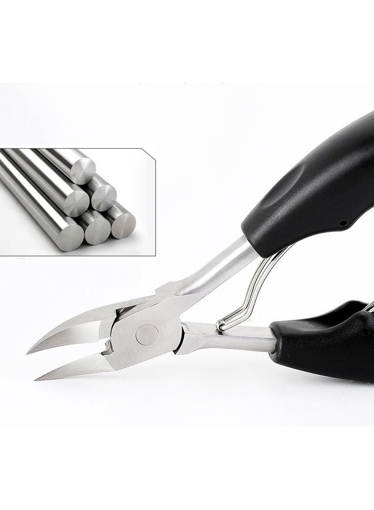Podiatrist Toenail Clippers Professional Thick and Ingrown Toe Nail Clippers for Men and Seniors Pedicure Clippers Toenail Cutters Super Sharp Curved Blade Grooming Tool