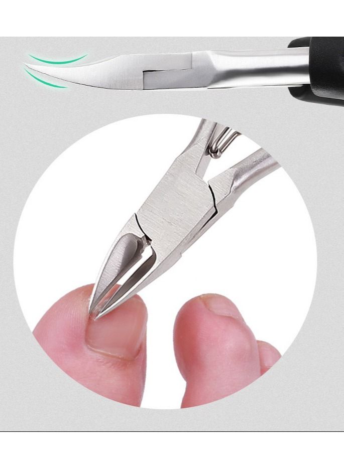 Podiatrist Toenail Clippers Professional Thick and Ingrown Toe Nail Clippers for Men and Seniors Pedicure Clippers Toenail Cutters Super Sharp Curved Blade Grooming Tool