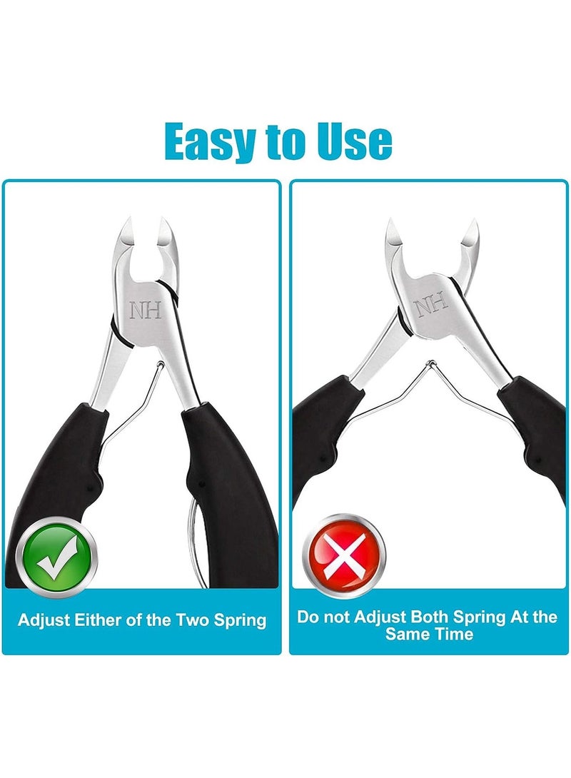 Podiatrist Toenail Clippers Professional Thick and Ingrown Toe Nail Clippers for Men and Seniors Pedicure Clippers Toenail Cutters Super Sharp Curved Blade Grooming Tool