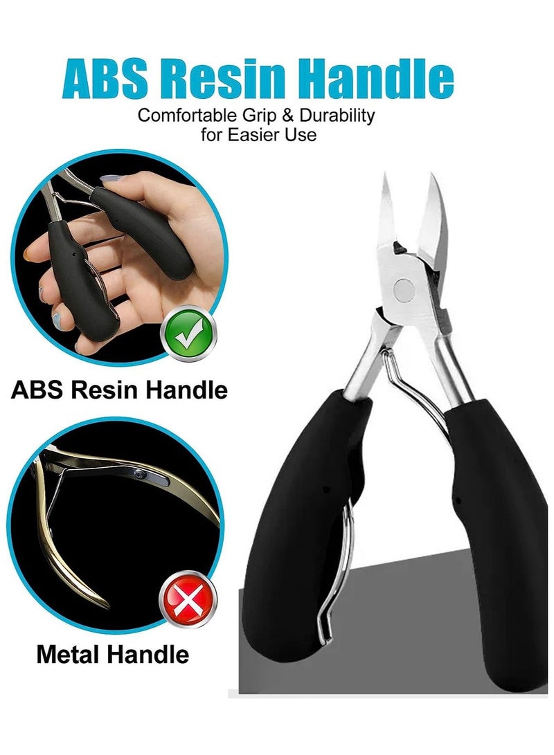 Podiatrist Toenail Clippers Professional Thick and Ingrown Toe Nail Clippers for Men and Seniors Pedicure Clippers Toenail Cutters Super Sharp Curved Blade Grooming Tool