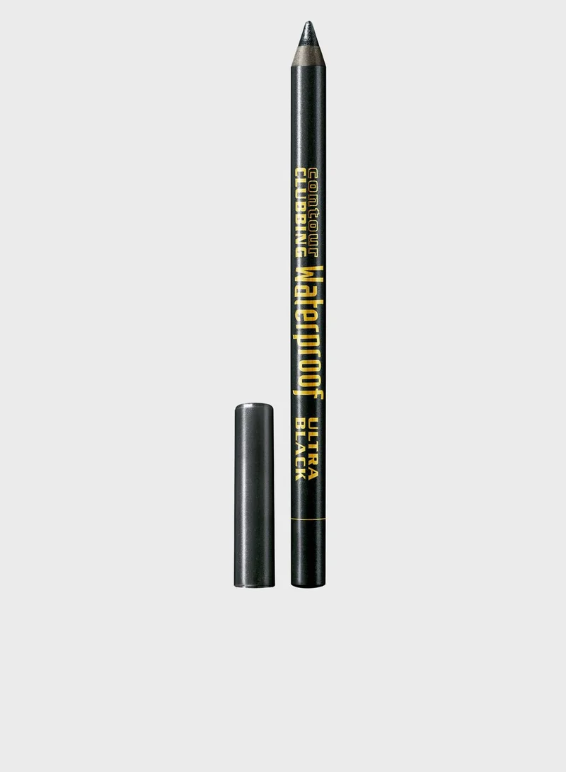 BOURJOIS PARIS Max Factor Contour Clubbing Waterproof Eye Pencil & Eye Liner – 54 – Ultra Black, 1.2g