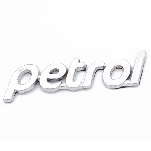 Asraw Chrome Finish Car Fuel Tank Sticker - Fuel Tank Logo Emblem Badge Monogram Universal for Car (Petrol 3x8.5cm) - Image 2