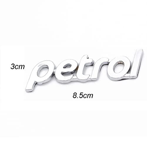Asraw Chrome Finish Car Fuel Tank Sticker - Fuel Tank Logo Emblem Badge Monogram Universal for Car (Petrol 3x8.5cm) - Image 3