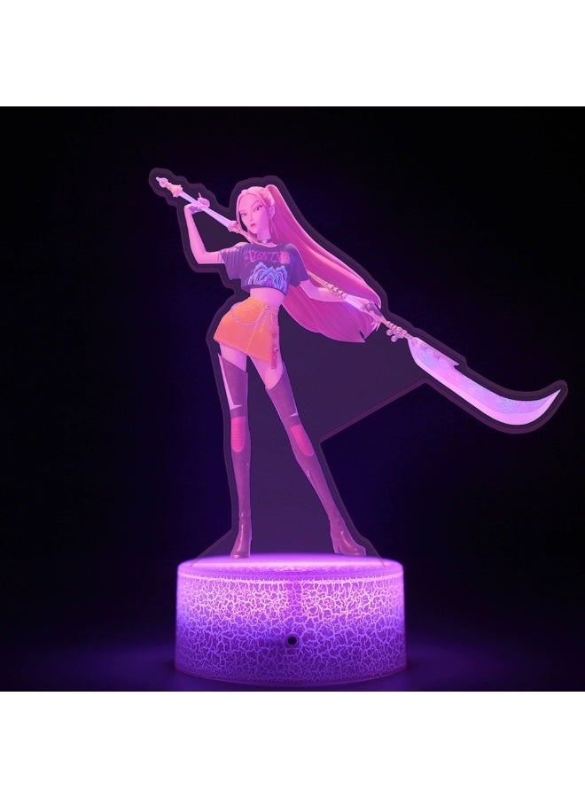 K-Pop Demon Hunters movie peripheral printed remote control 16-color night light is the best gift for family and friends