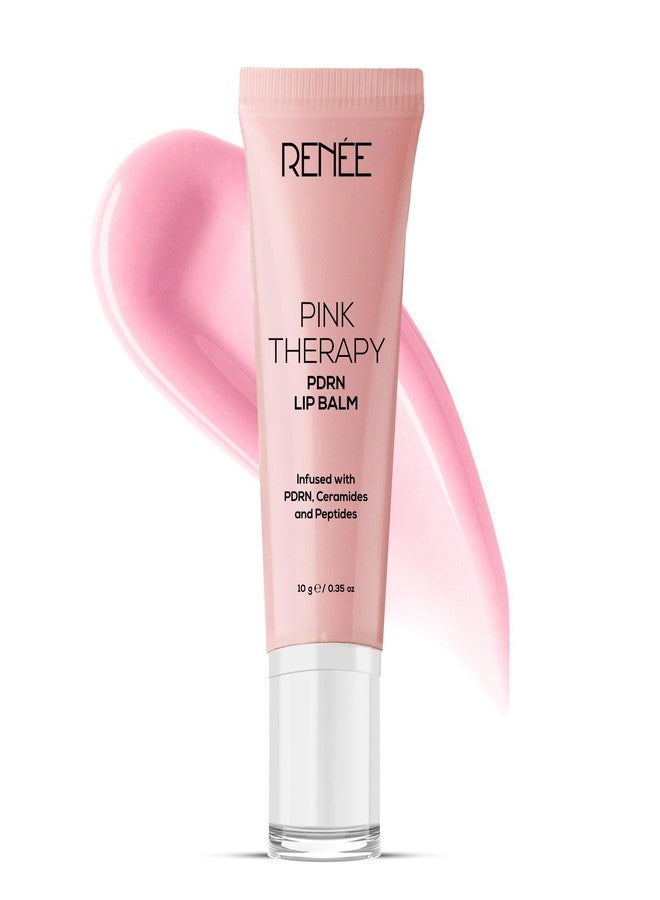 RENEE Pink Therapy PDRN Overnight Lip Repairing & Moisturising Lip Balm For Dry, Chapped Lips | Glossy Finish, Revives Lip Barrier & Improves Elasticity | With Vegan PDRN, Peptides & Ceramides | 10g - Image 1