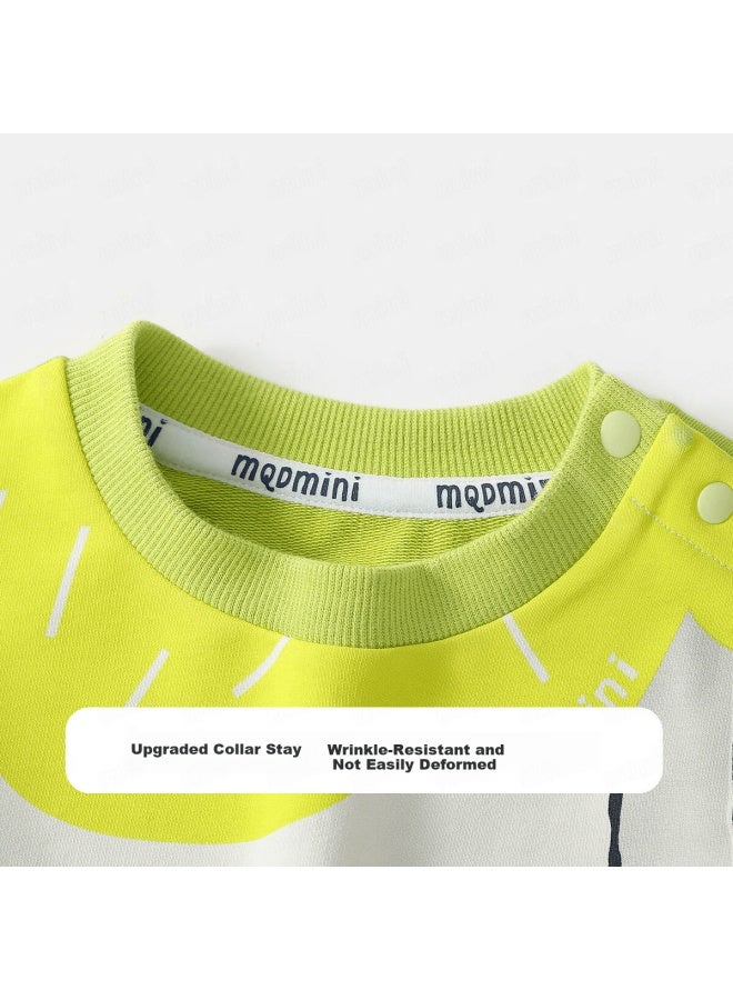 Mqdmini Kids Sweatshirt Spring Boys Girls Colorblock Fun Top Baby Fashion Cartoon Shirt - Image 5