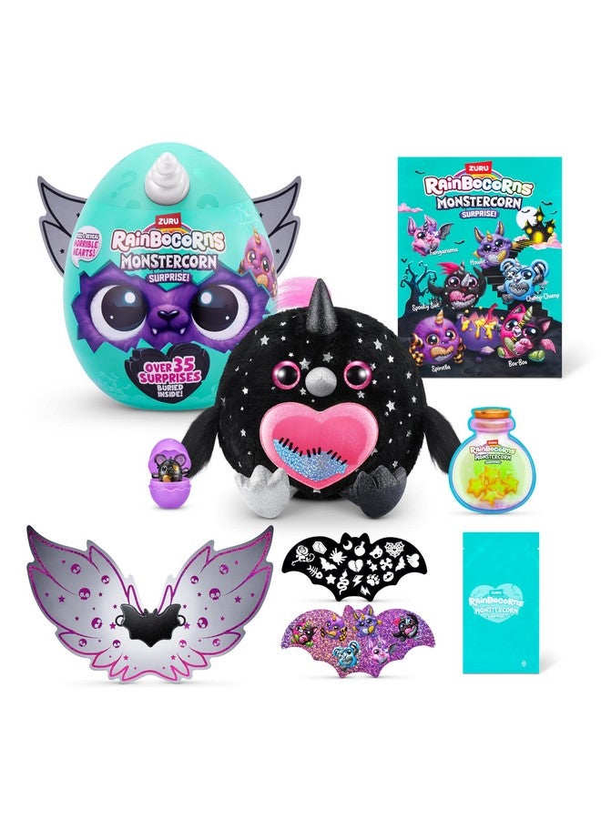 Rainbocorns Rainbocorns Monstercorn Surprise Raven - Surprise Unboxing Soft Toy, Fantasy Monster Gifts for Girls, Imaginary Play with Wearable Accessories - Image 1
