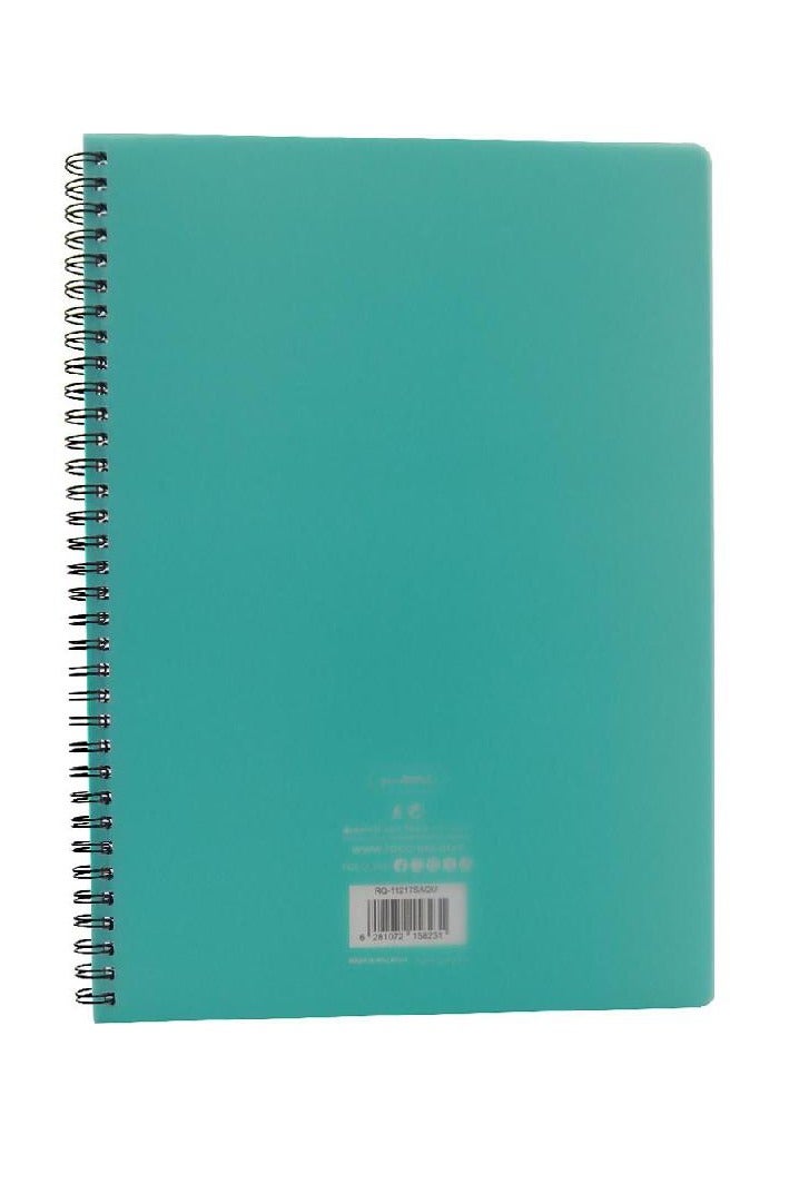 ROCO Notebook – A4, 100 Sheets, Square Ruled, Aqua - Image 3