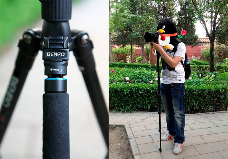 Benro Andoer Itrip It15 Aluminum Travel Angel Tripod Kit with Ball Head Monopod (Black) - Image 2