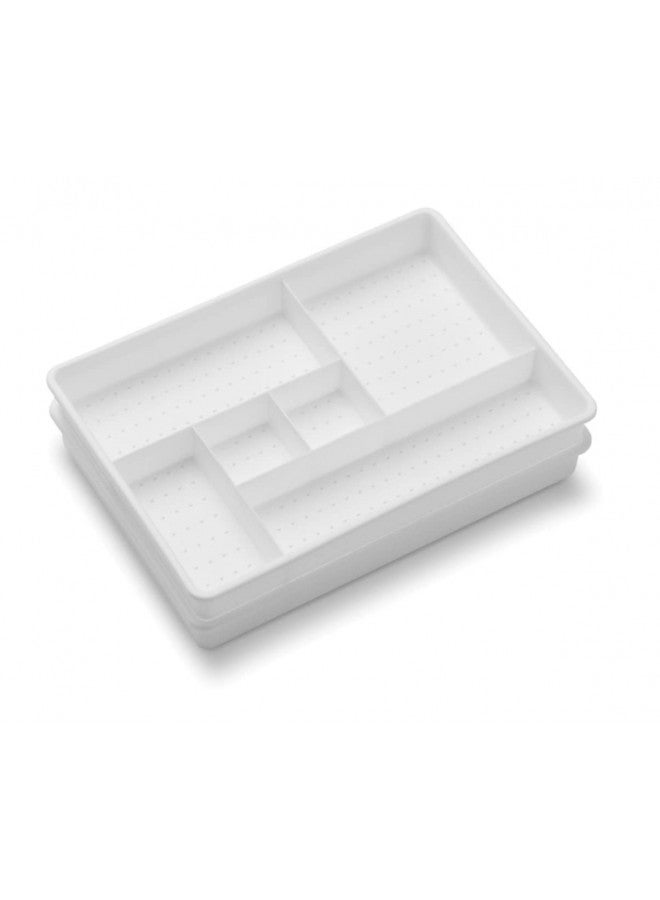 Madesmart madesmart Two-Piece Drawer Organizer - White | VALUE COLLECTION | 12-Compartments | Holds Objects with a Variety of Sizes | Easy to Clean | BPA-Free - Image 4