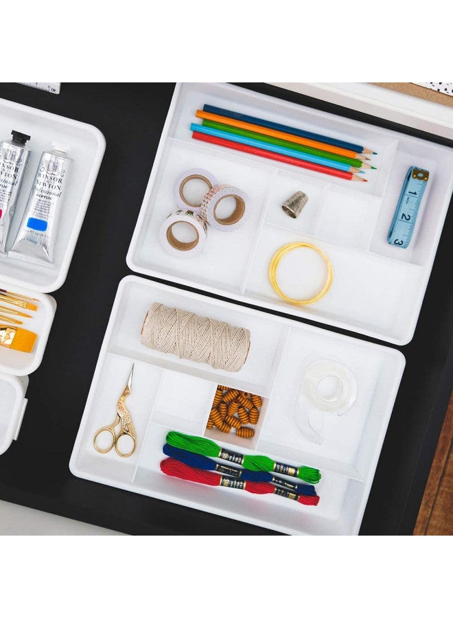 Madesmart madesmart Two-Piece Drawer Organizer - White | VALUE COLLECTION | 12-Compartments | Holds Objects with a Variety of Sizes | Easy to Clean | BPA-Free - Image 2