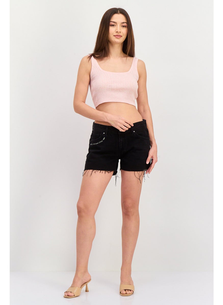 Pepe Jeans Women Washed Denim Short, Black  - Image 4