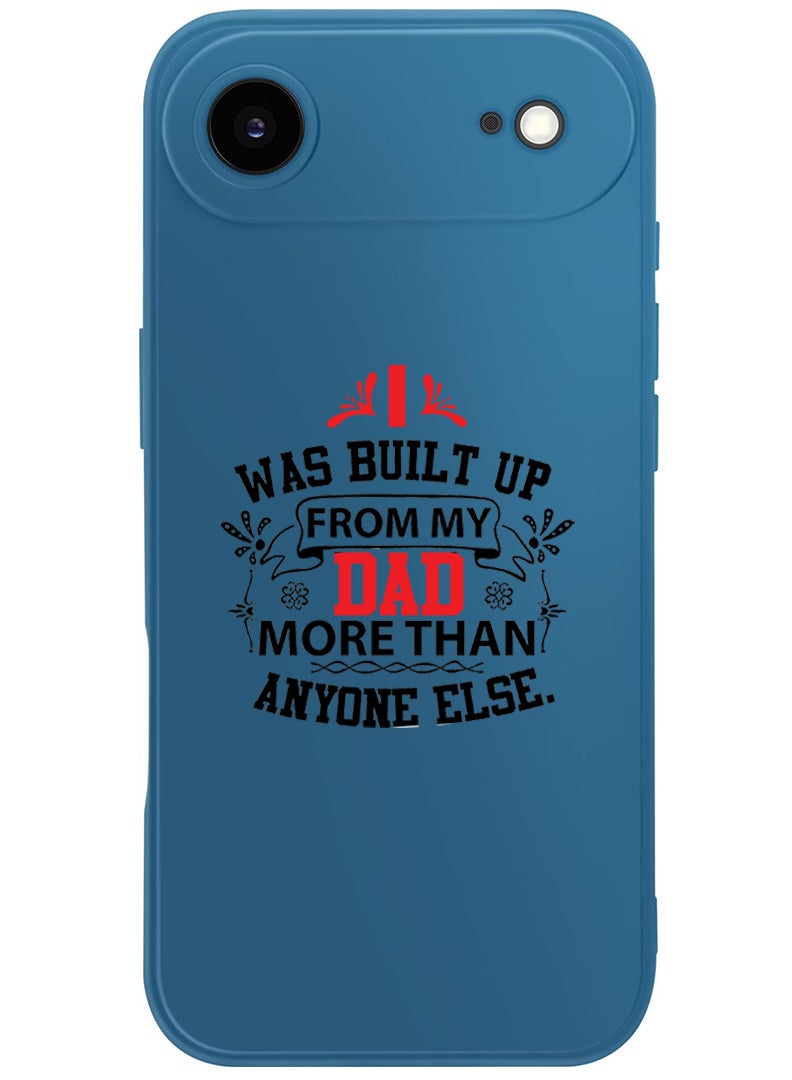 Theodor Protective Slim Fit Case Liquid Silicone Cover with Full Body Protection Anti-Scratch Shockproof Case For Apple iPhone 17 Air (Blue) Dad more than anyone else black - Image 1