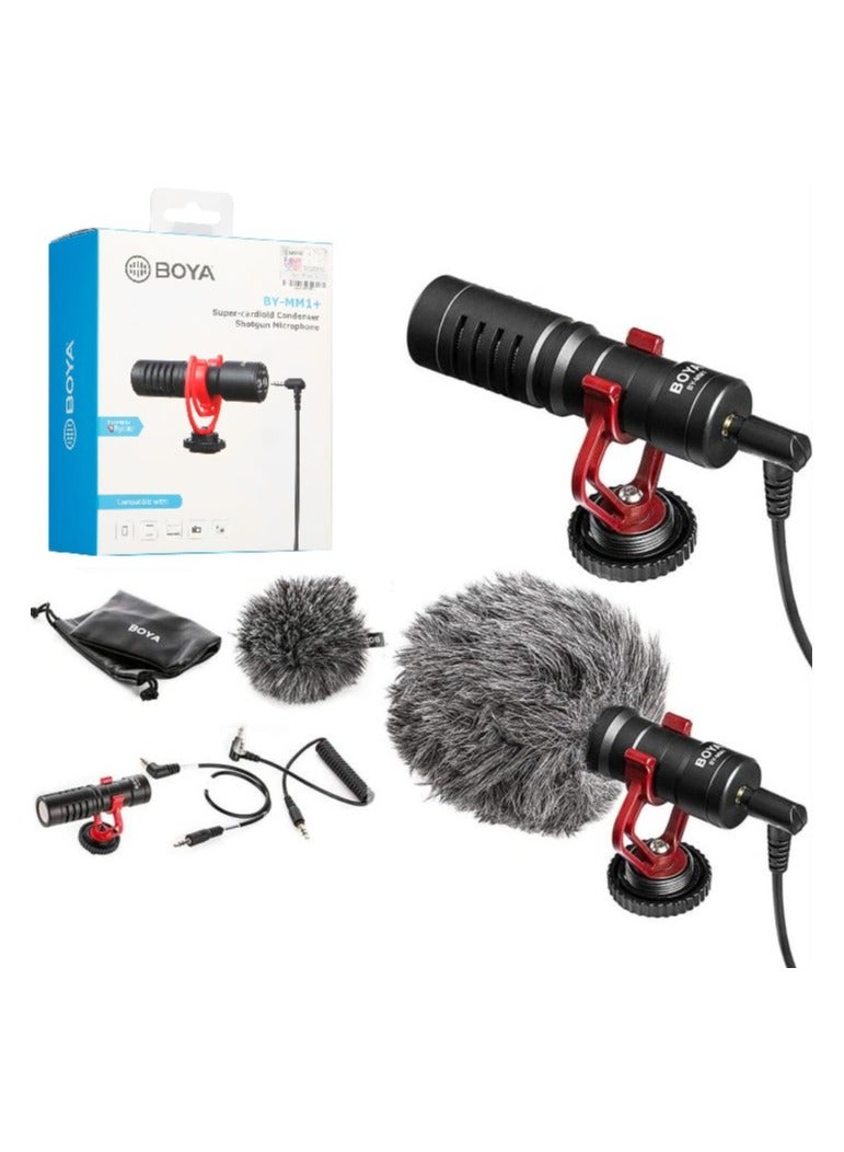 BOYA BY-MM1+ Professional Audio Recording Microphone – On-Camera, Cardioid, Condenser, Mini Mic for Smartphone, DSLR, DV, Live Streaming, Interviewing, and Vlogging - Image 1