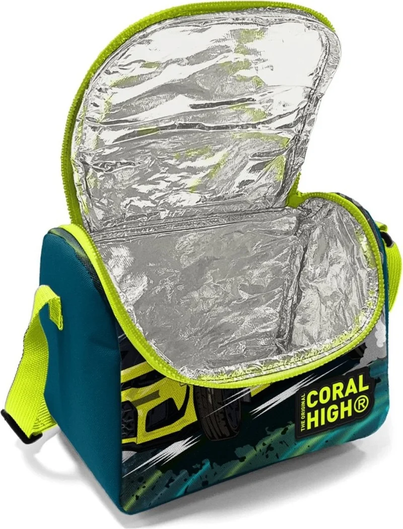 كورال هاي Green Yellow Car Boy Lunch Box Set