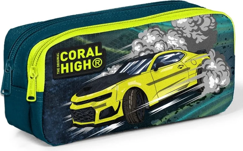 كورال هاي Green Yellow Car Boy Lunch Box Set