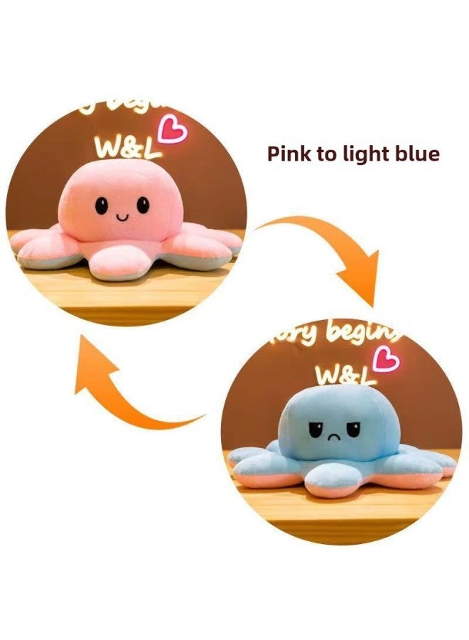 Angry Expression Octopus Doll Double Sided Flip Change Face Plush Toy Children's Eight Armed Fish Crystal Ultra Soft PP Cotton Filling-Specifications:tie-dye-Color:40cm  - Image 4