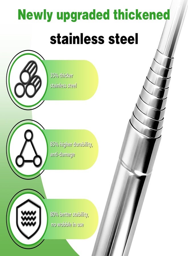 Aleybloodes Telescopic Golf Ball Retriever, 9-Foot Heavy-Duty Stainless Steel Shaft Golf Ball Picker with Non-Slip Rubber Grip, Professional Dual-Sided Easy-Pickup Golf Ball Retriever - Image 2