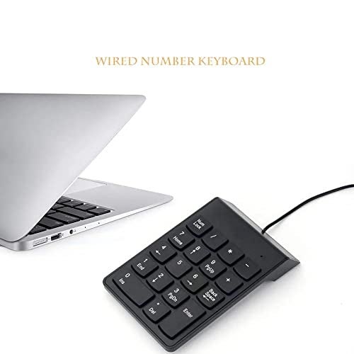 XIKKART USB Numeric Keypad – Slim 18-Key Wired Number Pad for Laptop, PC, MacBook, iMac, Mac Pro/Air – Portable External Numpad Keyboard for Data Entry (Black) (Wired Numpad) - Image 5