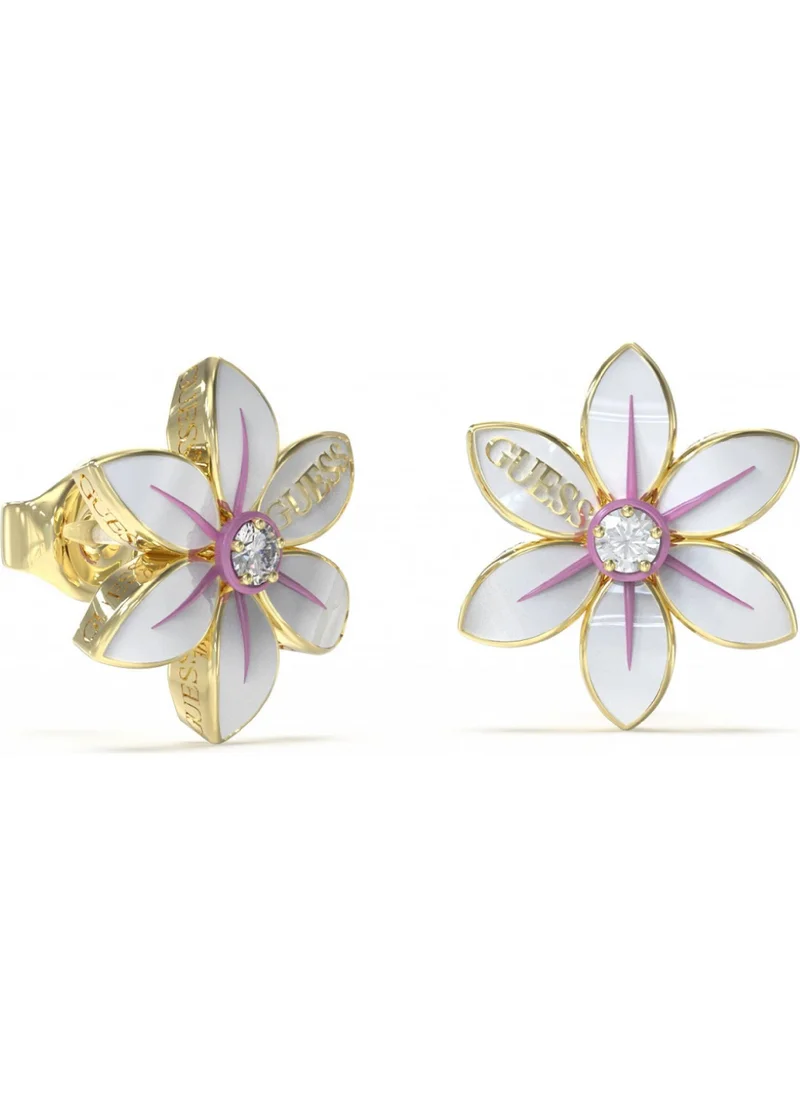جس Flower Detail Stud Earrings