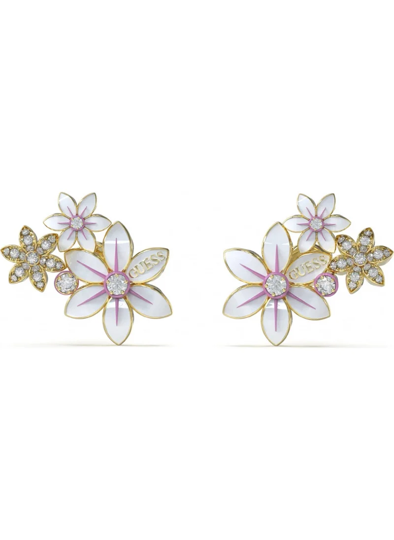 جس Flower Detail Stud Earrings