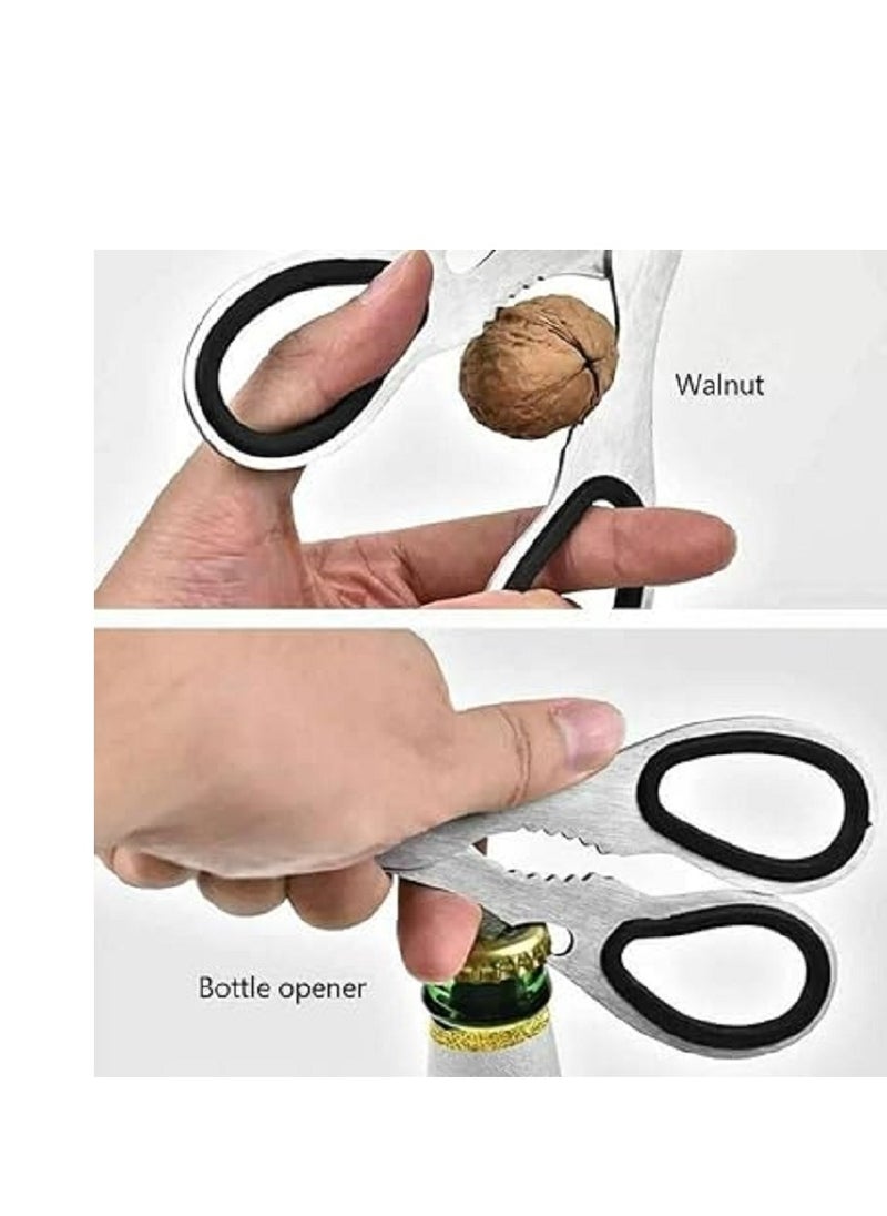 Generic Stainless Steel Scissors, Nutcracker, and Bottle Opener - Multipurpose  - Image 3