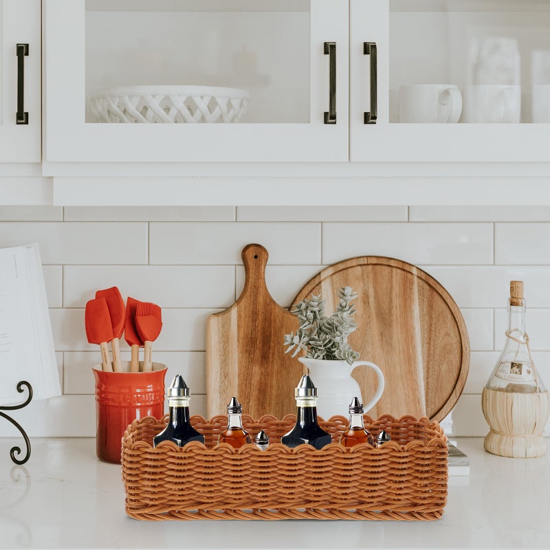 Woven Basket Cutlery Drain Basket Woven Flatware Basket Chopsticks Storage Basket Kitchen Basket - Image 4