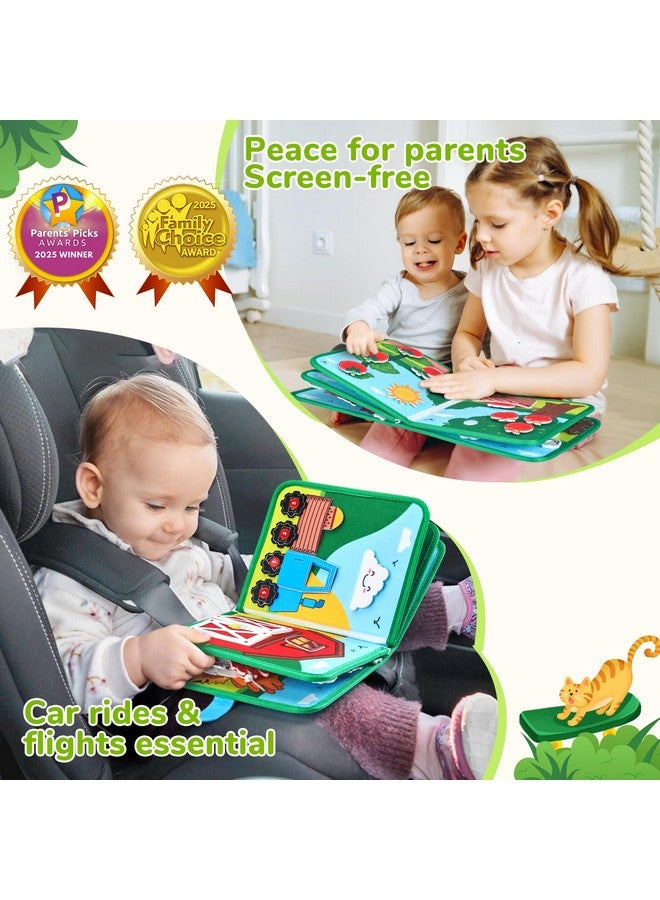 JoyCat Farm Busy Book for Toddlers 1-3 - 1 Year Old Boys Girls Gifts Toys, Educational Quiet Activity Book with Life Skills, Toddler Travel Toys 1-2 - Image 4