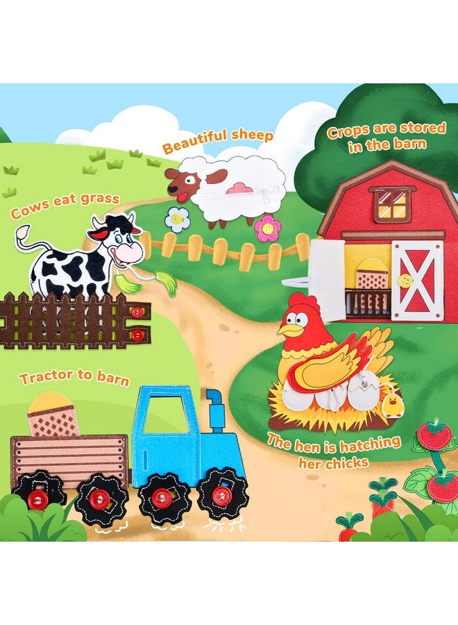 JoyCat Farm Busy Book for Toddlers 1-3 - 1 Year Old Boys Girls Gifts Toys, Educational Quiet Activity Book with Life Skills, Toddler Travel Toys 1-2 - Image 5