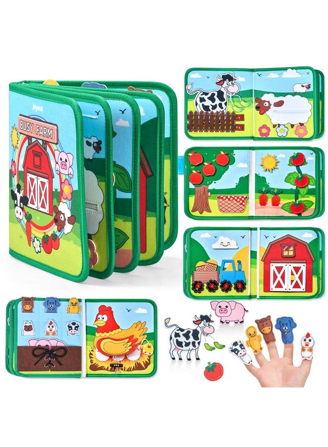 JoyCat Farm Busy Book for Toddlers 1-3 - 1 Year Old Boys Girls Gifts Toys, Educational Quiet Activity Book with Life Skills, Toddler Travel Toys 1-2 - Image 1