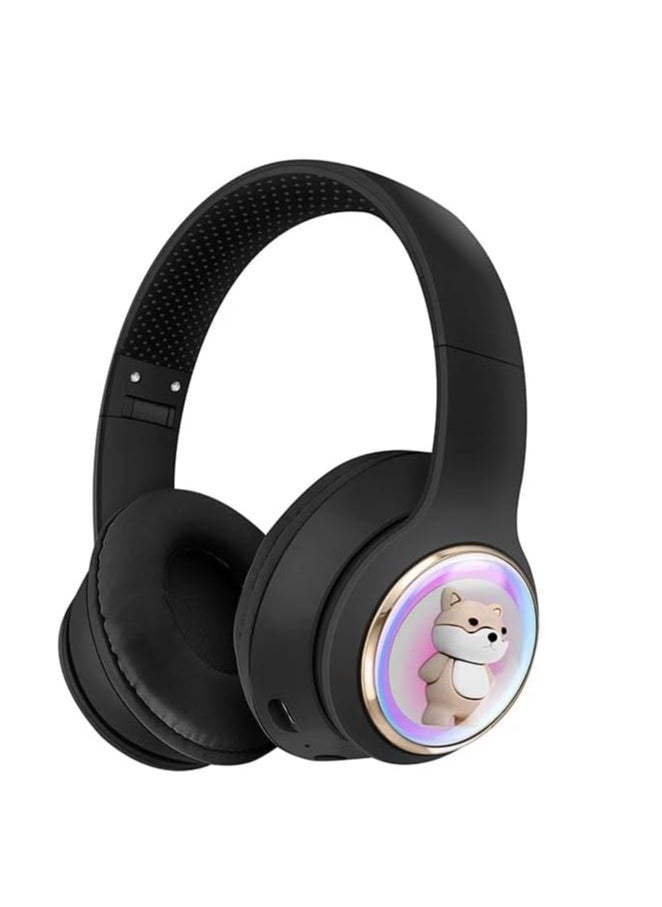 AMBERJACK Wireless Music BT Headphones for Gaming Over Ear Foldable Noise Protection Headset AKZ52 For Children Boy Girl Travel School Phone Pad Tablet PC  - Image 1