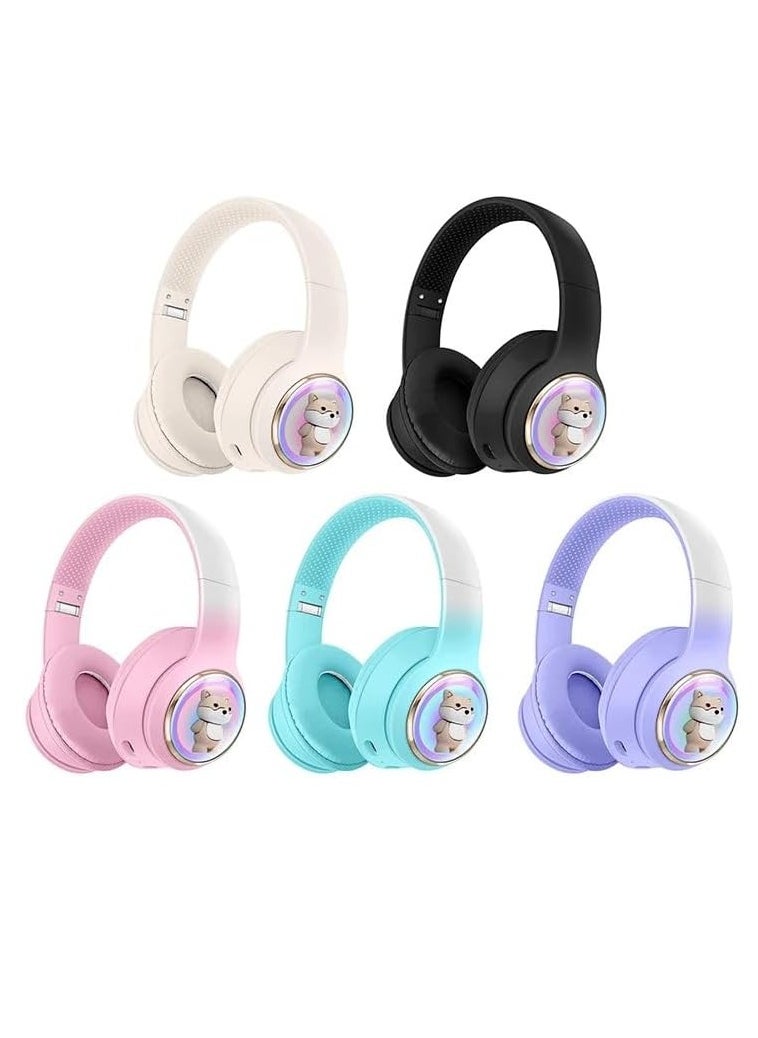 AMBERJACK Wireless Music BT Headphones for Gaming Over Ear Foldable Noise Protection Headset AKZ52 For Children Boy Girl Travel School Phone Pad Tablet PC  - Image 4