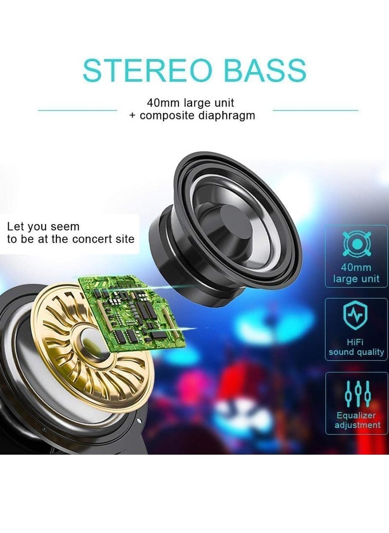 AMBERJACK Wireless Music BT Headphones for Gaming Over Ear Foldable Noise Protection Headset AKZ52 For Children Boy Girl Travel School Phone Pad Tablet PC  - Image 3