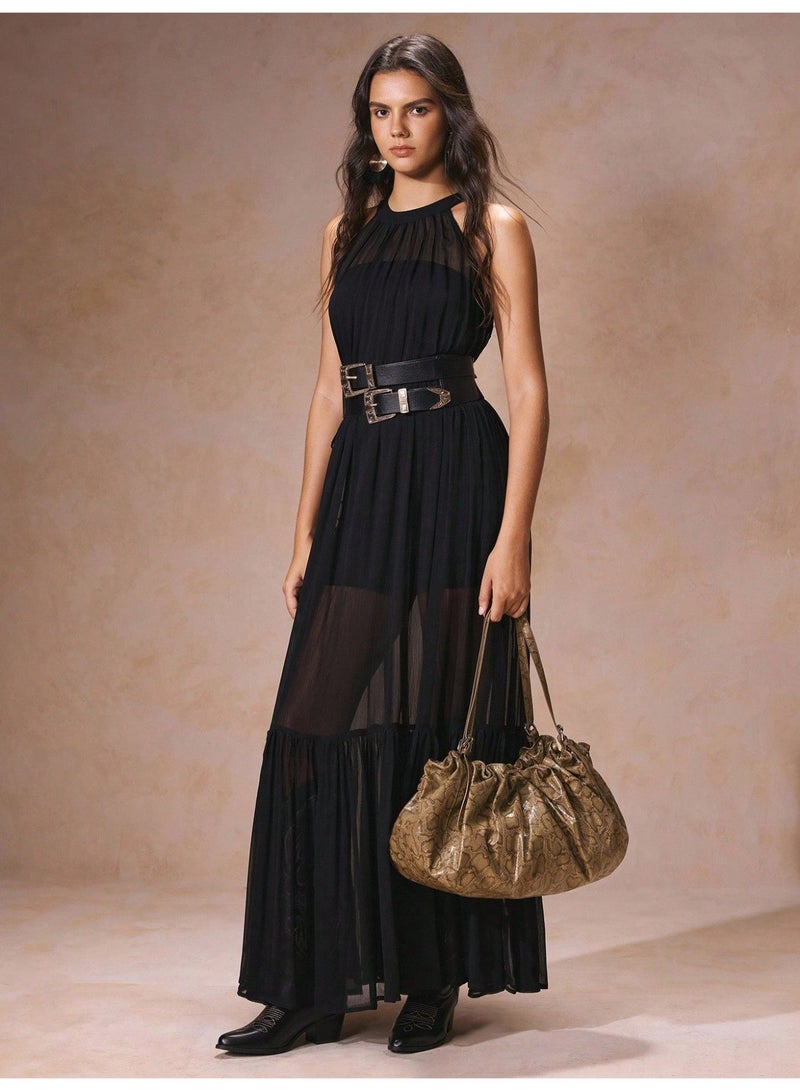 Women’s Large  Handbag With Soft Design, Drawstring Closure And Long Shoulder Handles For Daily And Work Use - Image 5