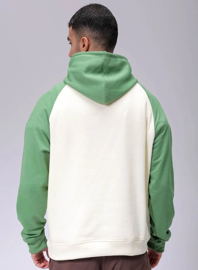 The Indian Garage Co Men Regular Fit Placement Print Overhead Hooded Sweatshirt