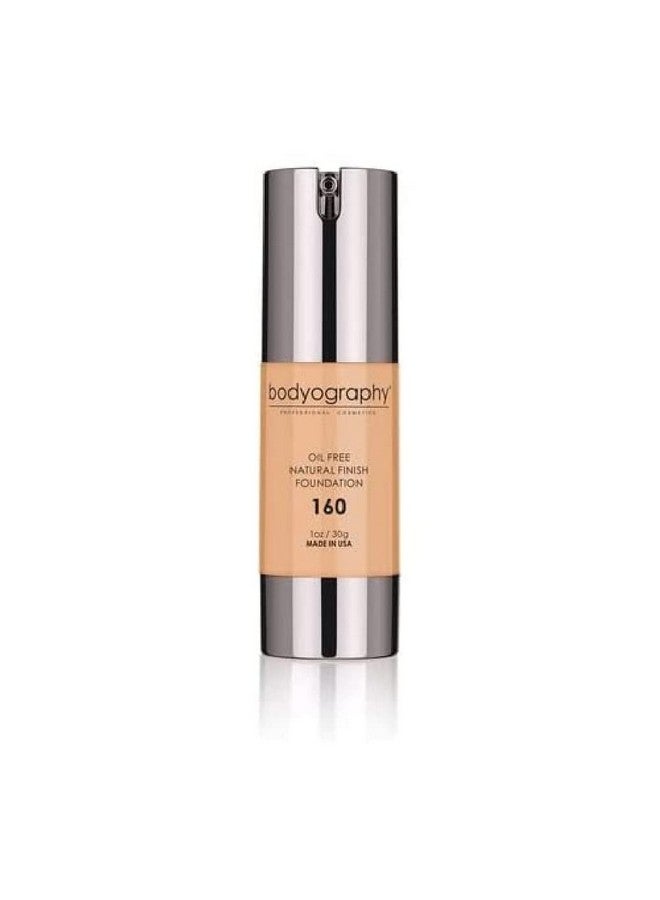 Bodyography Natural Finish Foundation Makeup (Medium160) Oil Free Anti Aging Salon Natural Finish With Vitamin E C Antioxidants; Photo Control Technology ; Vegan Gluten Free Paraben Free 1 Oz - Image 2