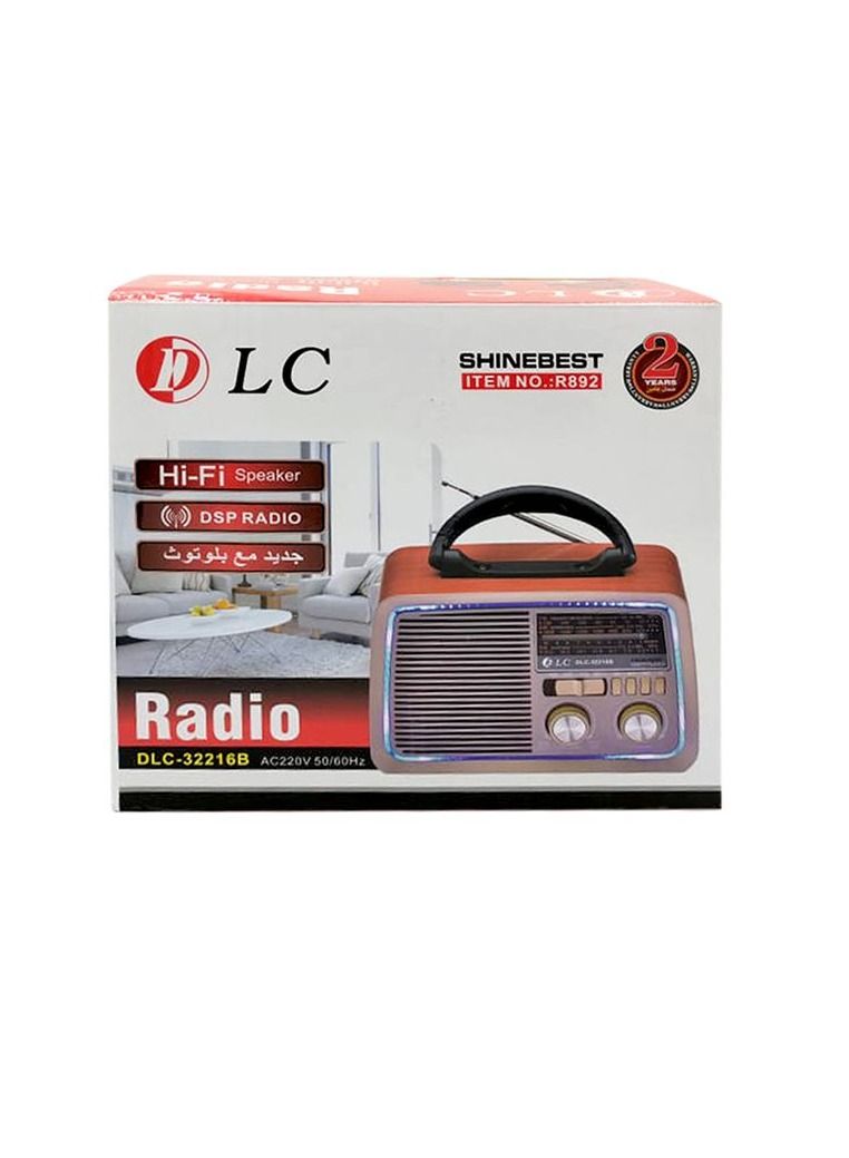 DLC DLC Classic Rechargeable Portable Wireless Bluetooth Speaker DLC-32216B  - Image 5