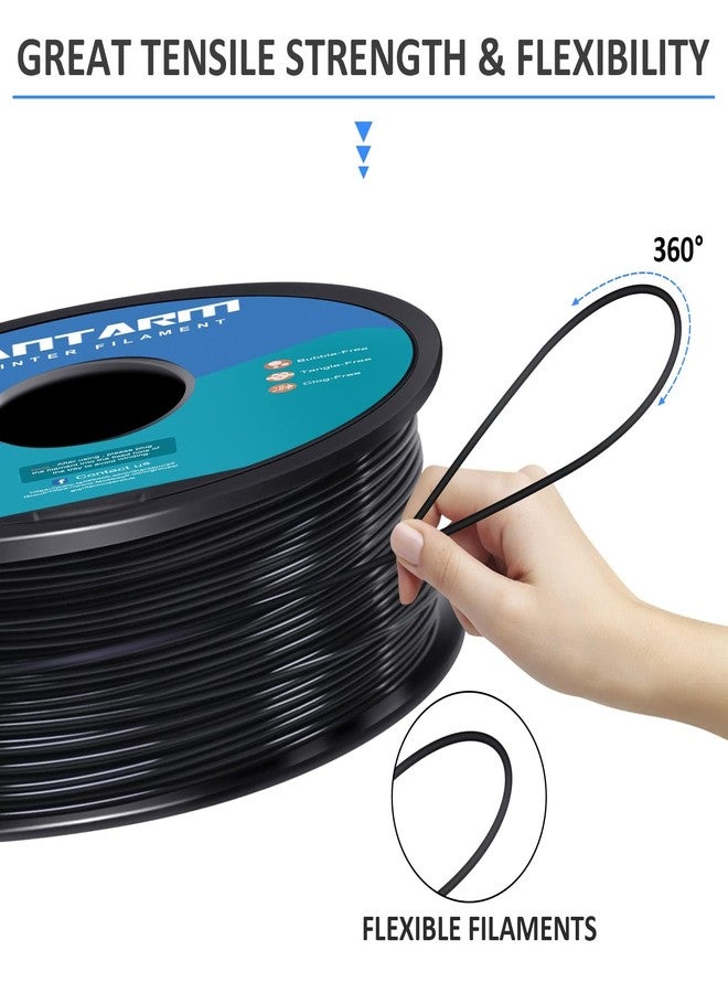 GIANTARM Black TPU Filament, 95A TPU Filament 1.75mm, Dimensional Accuracy +/- 0.03, Flexible Soft 3D Printer Filament 1kg Spool(2.2 lbs), Vacuum Packaging (Black) - Image 5
