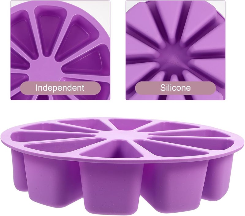 Silicone Triangle Baking Mold 10 Cavity Cake Pan 28x6cm DIY Silicone Cake Mold for Scones and Chocolate Baking Kitchen Bakeware - Image 3