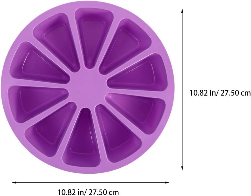 Silicone Triangle Baking Mold 10 Cavity Cake Pan 28x6cm DIY Silicone Cake Mold for Scones and Chocolate Baking Kitchen Bakeware - Image 2