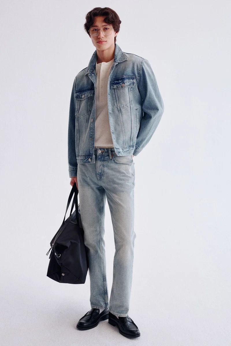 H&M  Slim Fit Ribbed Henley shirt for Men | Best Price UAE