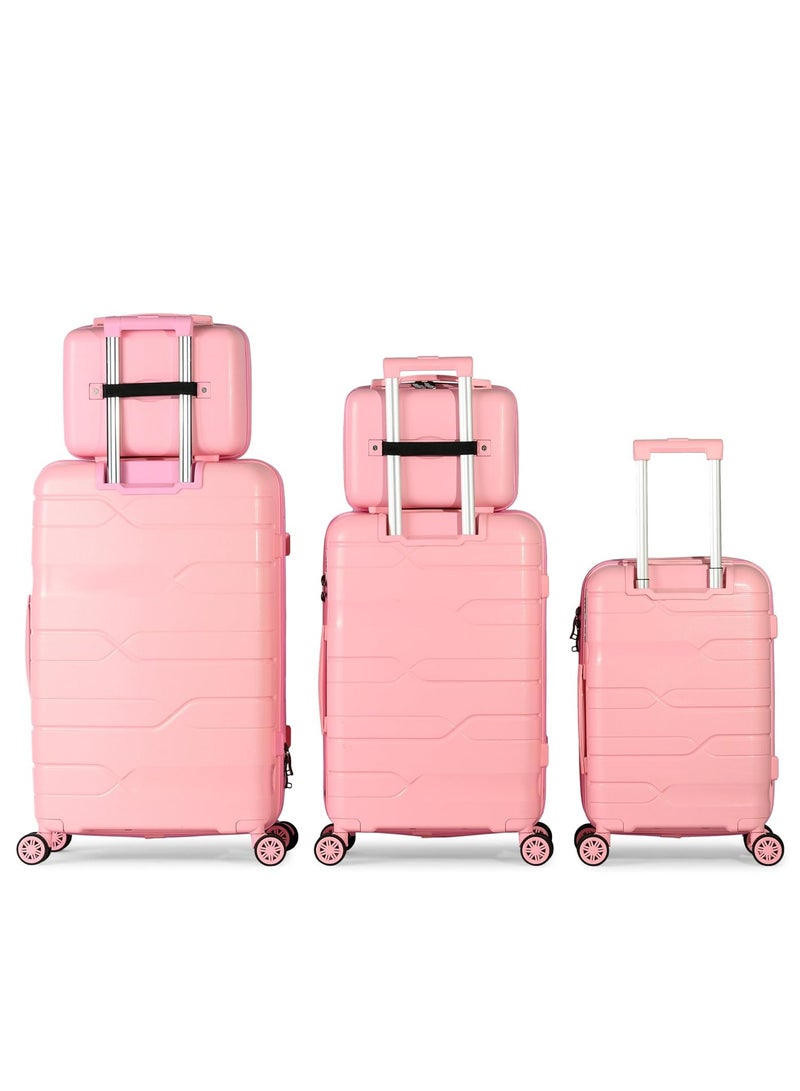 Milano Complete 5 Piece Luggage Set Size 12/14/20/24/28 - Made of Unbreakable Polypropylene - Image 2