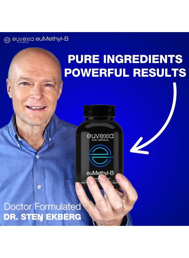Euvexia L ميثيل فولات نشط 5-MTHF بالإضافة إلى ميثيل B12 - مركب B ميثيل مع B2 B6 B9 B12 NAC L-سيرين TMG بيتايدين HCL L ميثيل فولات - يدعم الهوموسيستين والقلب والمزاج والدماغ - د. إيكبرغ - بدون حمض الفوليك - Image 5