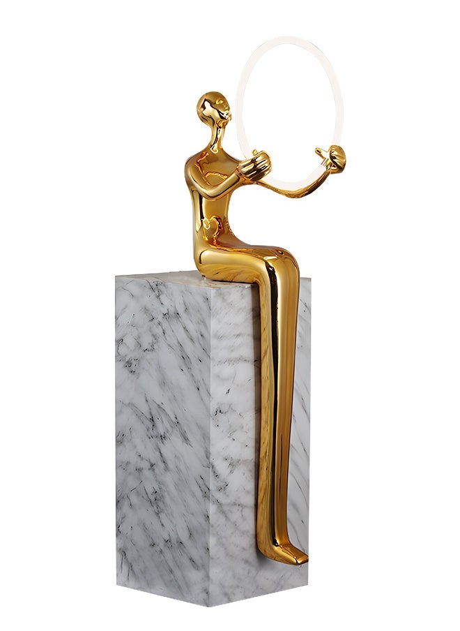 Sitting Man Statue Floor Lamp