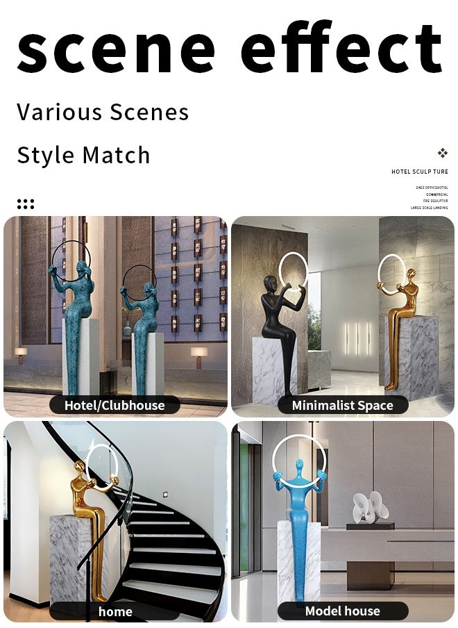 Sitting Man Statue Floor Lamp