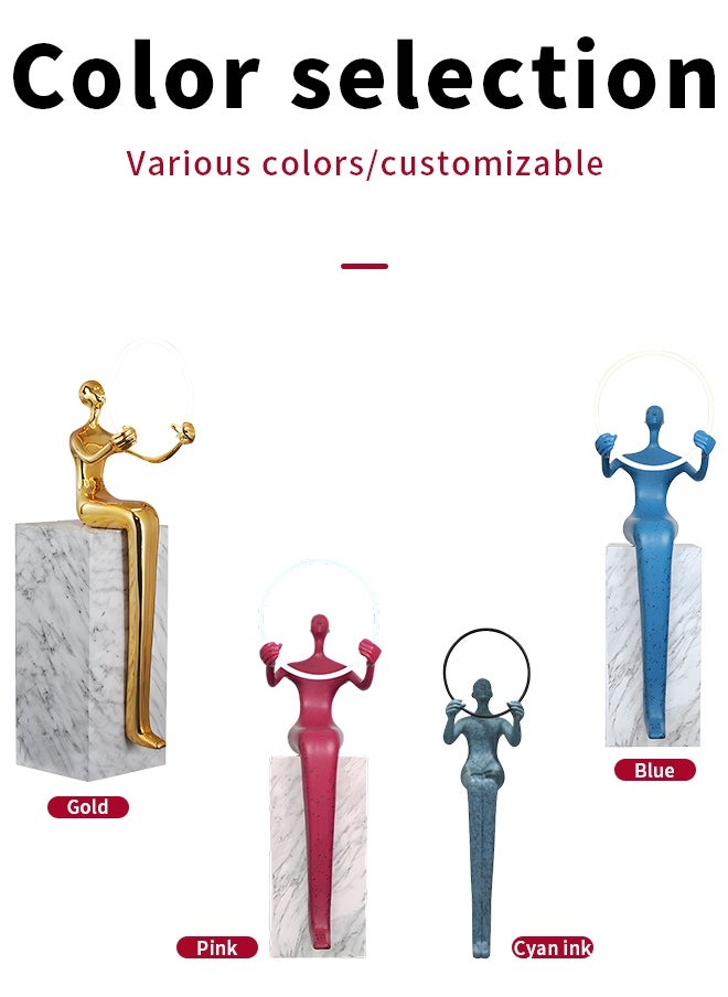 Sitting Man Statue Floor Lamp