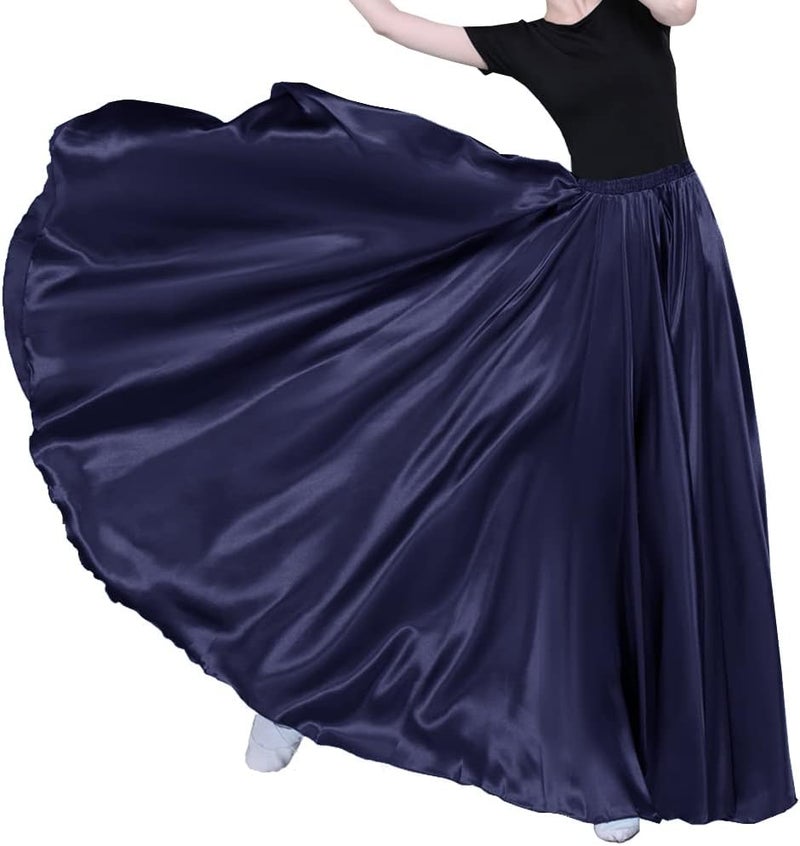 Sancan Women Long Tulle Retro Maxi Tea Ankle Length Shiny Skirt for Belly Dancing Dance Costume Cosplay Holiday Weekend Party - Image 2