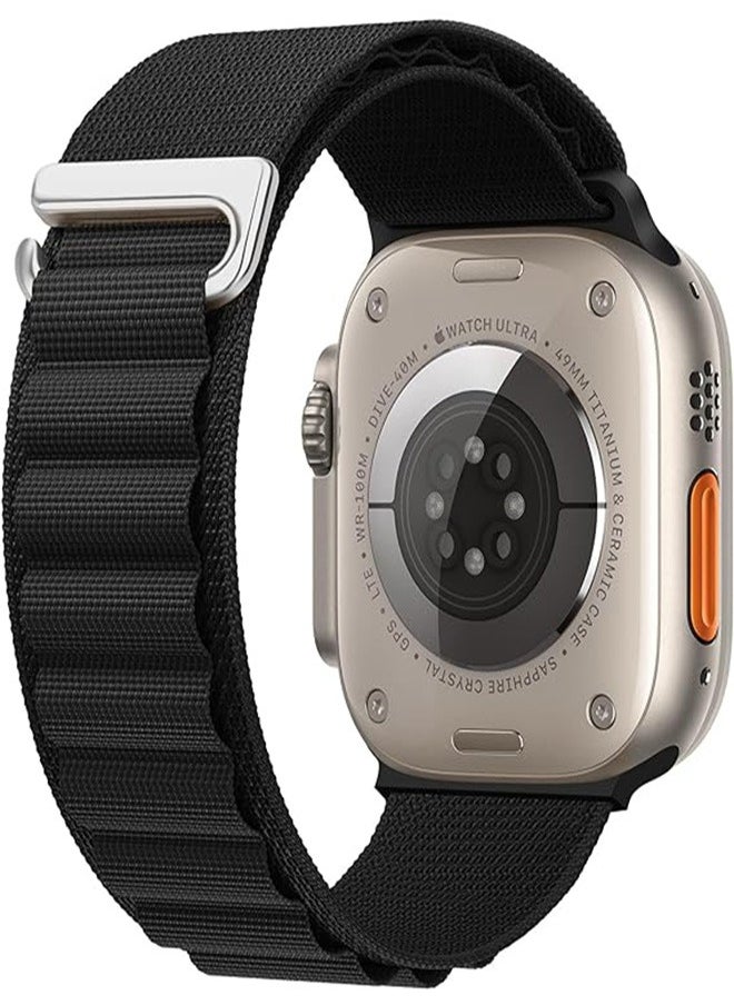 Generic Alpine Loop Nylon Band Compatible with Apple Watch Ultra Band 49mm 45mm 44mm 42mm, Adjustable with Metal C-Hook Strap for iWatch Ultra 2, Series SE/9/8/7/6/5/4/3/2/1  - Image 1