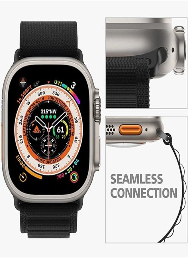 Generic Alpine Loop Nylon Band Compatible with Apple Watch Ultra Band 49mm 45mm 44mm 42mm, Adjustable with Metal C-Hook Strap for iWatch Ultra 2, Series SE/9/8/7/6/5/4/3/2/1  - Image 4