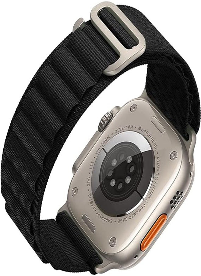Generic Alpine Loop Nylon Band Compatible with Apple Watch Ultra Band 49mm 45mm 44mm 42mm, Adjustable with Metal C-Hook Strap for iWatch Ultra 2, Series SE/9/8/7/6/5/4/3/2/1  - Image 5